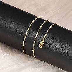 Ожерелья из латунных дисков витые цепочки&nbsp;NJEW-A042-09G