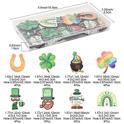 32 шт. 8 стиля подвески из дерева с принтом на тему Дня Святого Патрика WOOD-FS0001-43