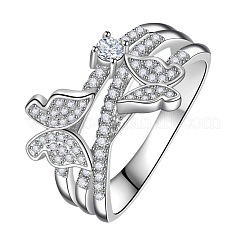 Латунные микро проложить пальцев кольца кубического циркония&nbsp;FS-WGEF944-04