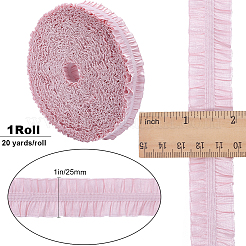 20 ярд эластичной кружевной отделки из полиэстера с рюшами EW-WH0018-01D