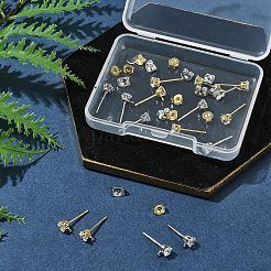 16 шт. латунные серьги-гвоздики KK-FS0001-58