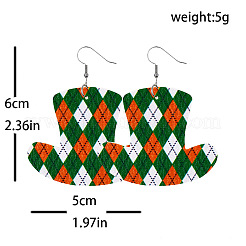 Pendientes colgantes de imitación de cuero del Día de San Patricio&nbsp;FS-WG4E1C6-15