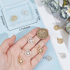 10шт 2 цвета латунные подвески KK-BBC0016-17