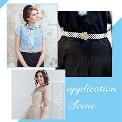 2 шт. 2 стиля плетеные цепочные ремни из АБС-пластика с жемчужным узором и овальной застежкой из сплава AJEW-CP0001-65