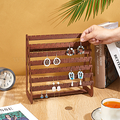 1 шт. 8-х планчатая деревянная подставка для сережек&nbsp;EDIS-HY0001-15