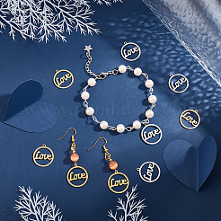 12 шт. подвески из нержавеющей стали 201 двух цветов с лазерной резкой STAS-UN0028-28