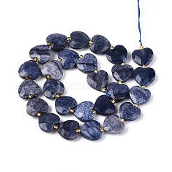 Природные голубые авантюрин бисером пряди&nbsp;G-P592-B09-01