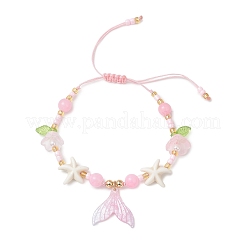 2 шт. браслеты с подвесками из смолы 2 цветов&nbsp;BJEW-MZ00281