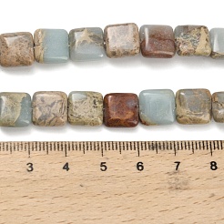 Натуральные бусины из аква терра яшмы G-Z110-H01-10x10mm