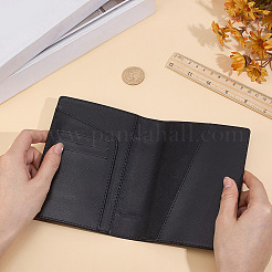 合成皮革のパスポートカバー  長方形  ブラック  150x228x3.5mm&nbsp;ABAG-GF0001-52B