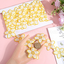 Лента с цветочной полиэфирной кружевной отделкой&nbsp;OCOR-WH20003-03A-04