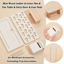 5 mini scala in legno in 5 stili&nbsp;DJEW-OC0001-44