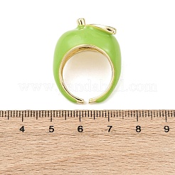 Anelli polsino in ottone smaltato per donna&nbsp;RJEW-B138-01G-01