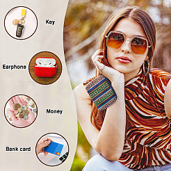 6 шт. кошельки из хлопчатобумажной ткани в полоску в стиле бохо&nbsp;ABAG-TA0001-83