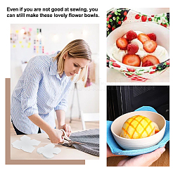 20 шт. 2 стиля фетровой ткани ватин для квилтинга шаблон уютного узора чаши DIY-OC0011-47