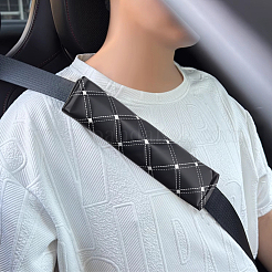 4 шт. универсальные накладки на ремни безопасности автомобиля из искусственной кожи&nbsp;AJEW-CL0001-96A