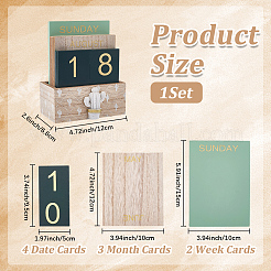 Calendario de madera&nbsp;AJEW-WH20096-56A-01