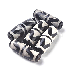 Perline dzi doppia tigre in stile tibetano&nbsp;X-TDZI-D008-10