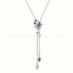Lange Halsketten mit Blumen-Strassen und Quasten für Damen&nbsp;FS-WGCC889-01