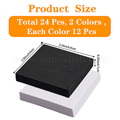 24個 2色 EVAクラッシュパッド  冷蔵庫のウェーブホイールのローラーのベース  ホワイト  60x60x10mm  12個/カラー&nbsp;AJEW-CN0004-84A
