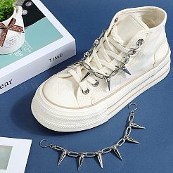 2 Stück Schuhketten aus Messing und Legierung.&nbsp;HJEW-SP00013