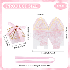 Бумажные коробки для упаковки конфет в форме ромба CON-WH0089-58