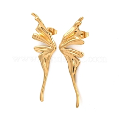 Серьги-гвоздики в форме крыльев бабочки из нержавеющей стали 304&nbsp;EJEW-I320-22G-02