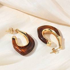 Boucles d'oreilles à tige en acier inoxydable 304 pour femmes&nbsp;EJEW-F411-02G
