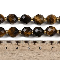 Природных тигровый глаз бисер нитей G-N342-149I-04