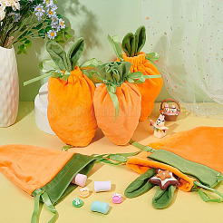 6 borsa con coulisse in velluto a forma di carota in 2 stili&nbsp;ABAG-BC0001-58