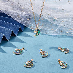 6шт латунные прозрачные подвески из кубического циркония KK-BBC0008-50