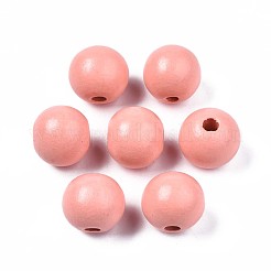 Расписные европейские бусины из натурального дерева&nbsp;X-WOOD-S049-06J