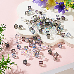 100 pièces de perles de verre galvanisées de 5 couleurs&nbsp;EGLA-TADJ0001-09