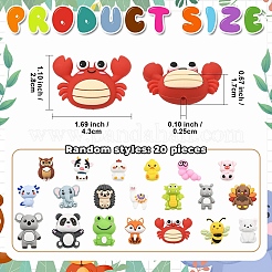 20шт 20 стиля силиконовые бусины&nbsp;SIL-YW0002-23