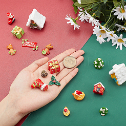 20個20スタイルのクリスマスプラスチックホームディスプレイデコレーション  混合図形  ミックスカラー  1個/スタイル&nbsp;DJEW-GF0001-09