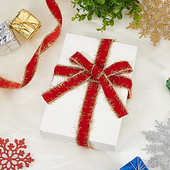 10 ярд 2-х видов красной бархатной ленты OCOR-WR0001-38A