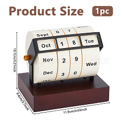 Деревянный вращающийся вечный календарь с датой&nbsp;AJEW-WH0696-108