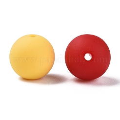 Perline acriliche siliconiche imitate in stile gommato&nbsp;MACR-T048-01A-06