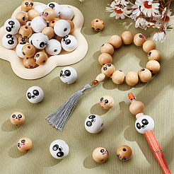 120 шт. 2 вида деревянных европейских бусин WOOD-NB0002-95