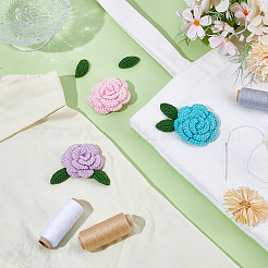 9 шт. аксессуары для украшений из хлопка ручной работы крючком&nbsp;DIY-PH0033-39A