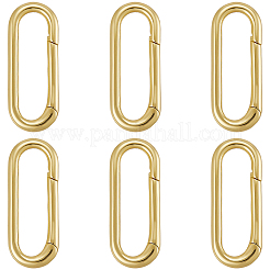 6 шт. латунные пружинные кольца-затворы KK-SC0006-35