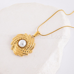 Винтажные французские ожерелья с подвеской в виде вихря из нержавеющей стали 304 XC2390