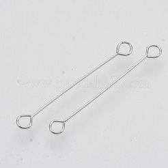 アイアンアイピン  カドミウムフリー＆鉛フリー両面アイピン  プラチナ  25x0.4mm  穴：1.8mm  ヘッド：3mm&nbsp;IFIN-S126-01C-P