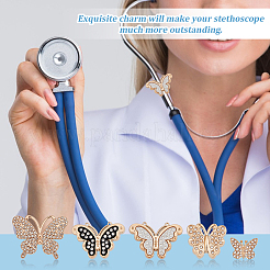 10 шт. 5 стиля пластиковых стразовых подвесных украшений для стетоскопа&nbsp;HJEW-OC00063