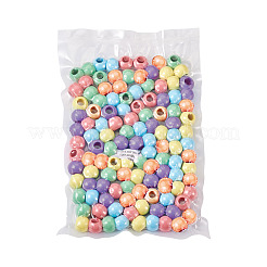 120 шт. 6-х цветная бусина из дерева теасэ WOOD-CD0001-07