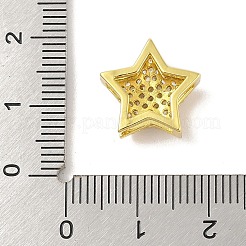 Покрытие стойки латунные прозрачные бусины из кубического циркония&nbsp;KK-S380-23G