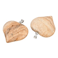 Natur Bildjaspisses Anhänger&nbsp;GG-K002-04R