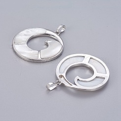 Подвески из натурального белого жемчуга SSHEL-L008-67P