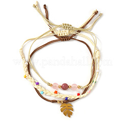 [10]-teiliges Set aus 3 Armbändern mit natürlichen Rhodochrosit-&nbsp;DI3925-2