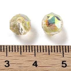 Гальванические круглые стеклянные бусины&nbsp;EGLA-A043-01-HP01